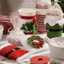 亚马逊外贸独立站跨境新品手工针织圣诞杯套节日氛围感隔热套