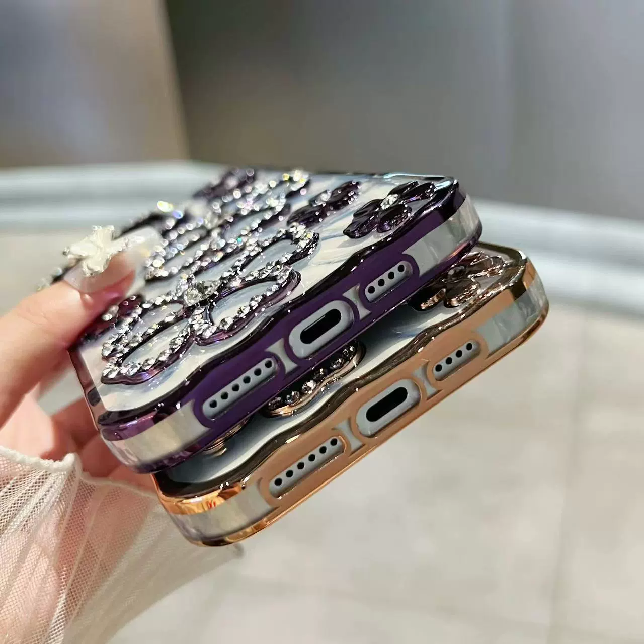 Apple, совместимый с iPhone 15, трёхмерный чехол для телефона, защитная сумка, защитный чехол, 15promax, с цветочным принтом, защита от падений