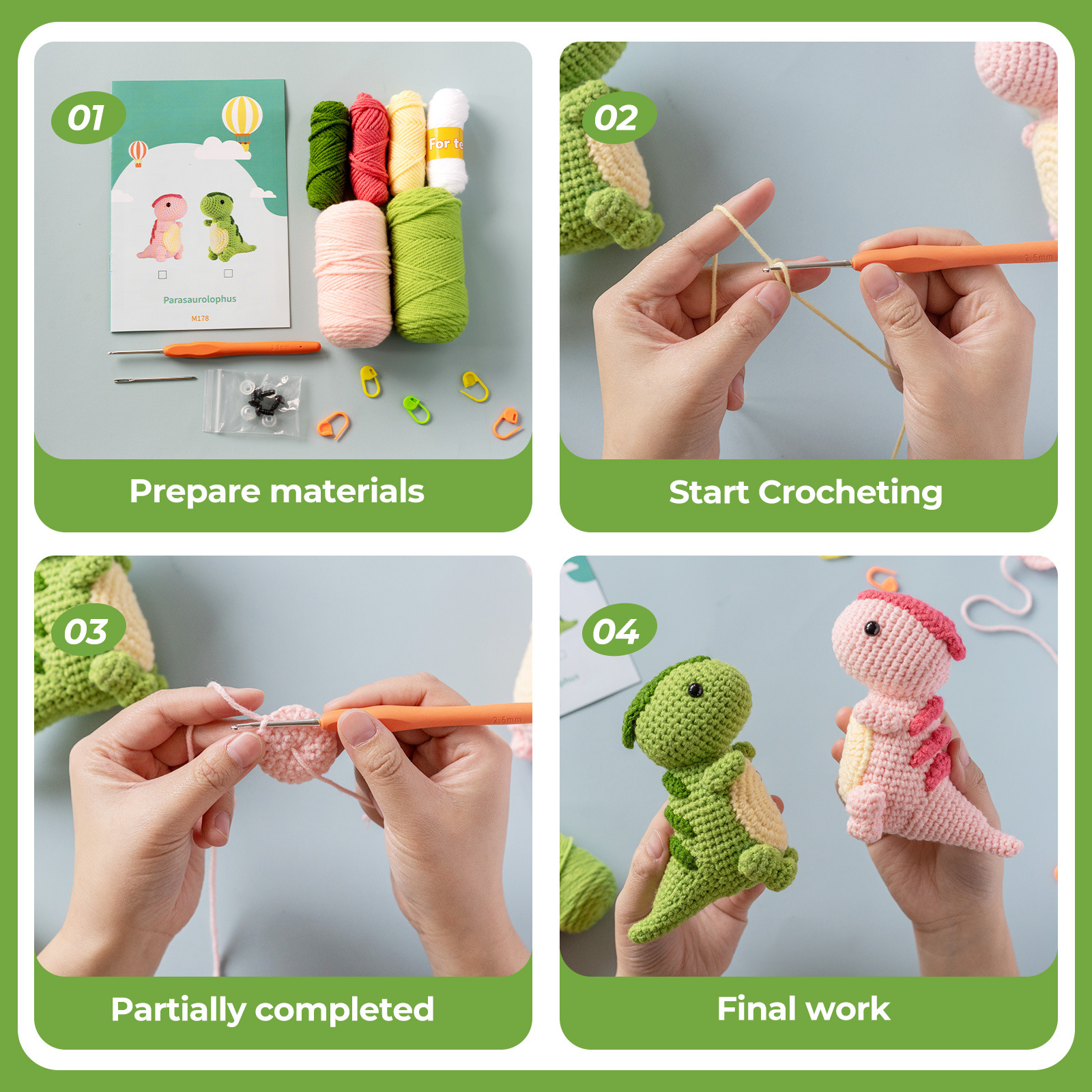 Crochet Kit Material Package Doll Handmade Diy Weaving_voghion.com