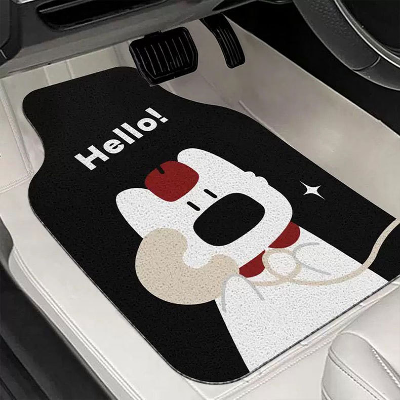 Dropshipping Cartoon Cute Simple Silk Loop Car Floor Mat, Mud-Resistant, Stain-Resistant, Durable, Easy to Clean
