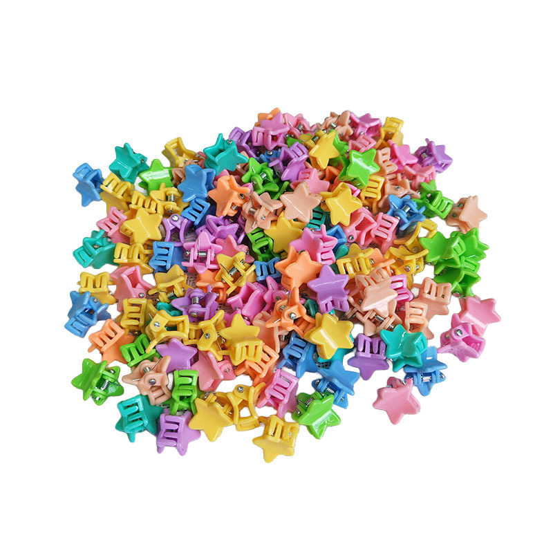 Pequeñas flores mini arco iris de flores elegante pinzas de cabello coloridas para niños pinzas de cabello dulces de frijoles pinzas de frijoles para bebés mariposa toque de cabeza