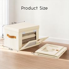 折叠收纳盒带盖可视衣柜收纳衣服收纳箱大容量家用玩具杂物整理箱