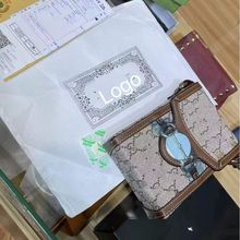 塑封1955女包网红同款马蹄扣盒子手机包印花单肩斜跨小包包女