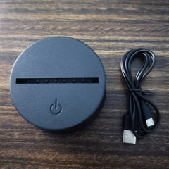 流沙画3D小夜灯底座 LED七彩USB充电触摸遥控源头厂亚克力礼品灯