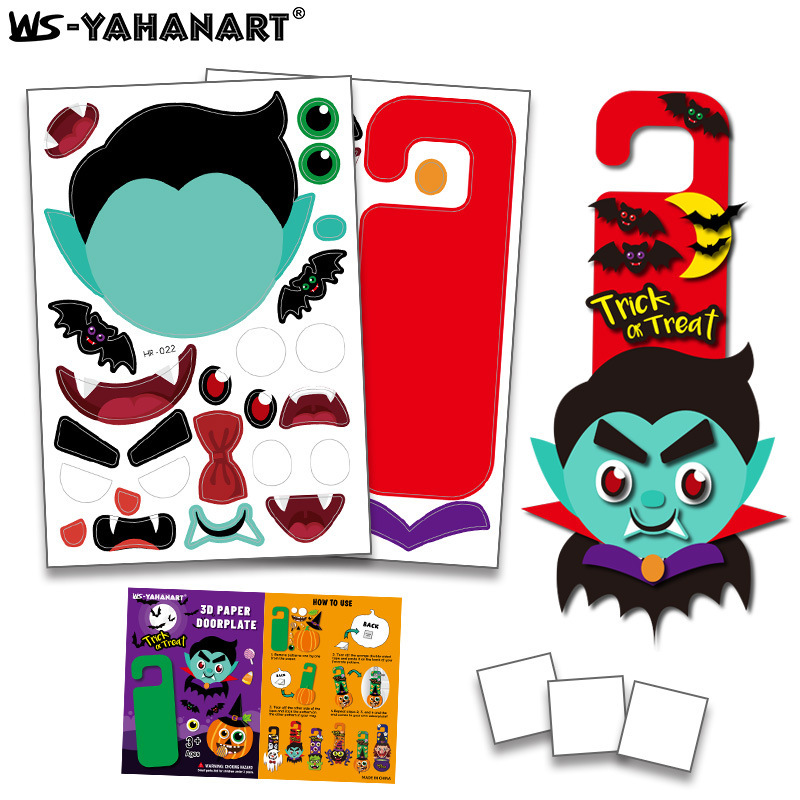 Calcomanías de Expresiones de Monstruos para Juegos DIY de Papel Estucado para Halloween