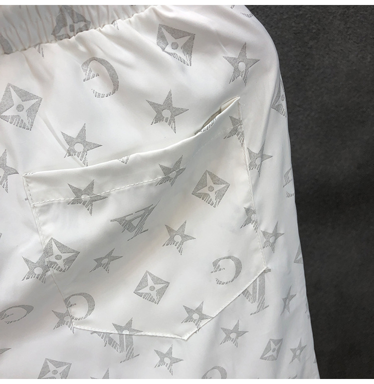 Men's Summer Sports Beach Pants Thin Trendy Loose Outer Wear Three Quarter Home Shorts_viptrois.com