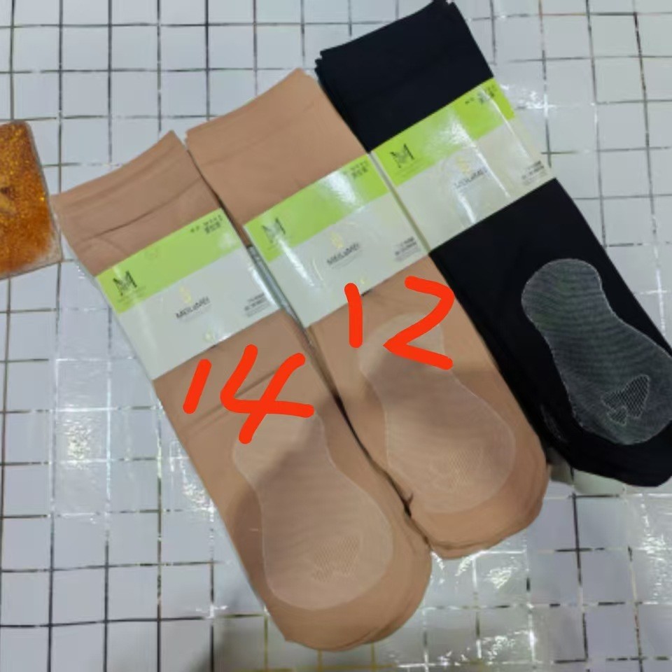 Mila Mei Ten Pairs of Cotton-Soled Short Stockings 003 Socks Loose Mouth Anti-Scratch Velvet Socks Short Socks Slightly See-Through Anti-Slip Cotton