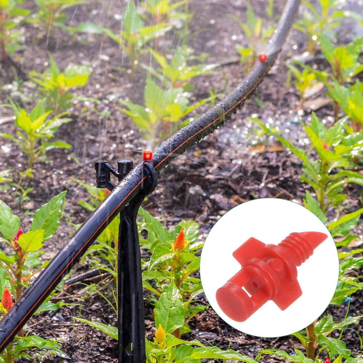Toque de riego por goteo transfronterizo 90/180/360 grados de refracción de árboles frutales, dispositivo de riego automático, herramienta de riego