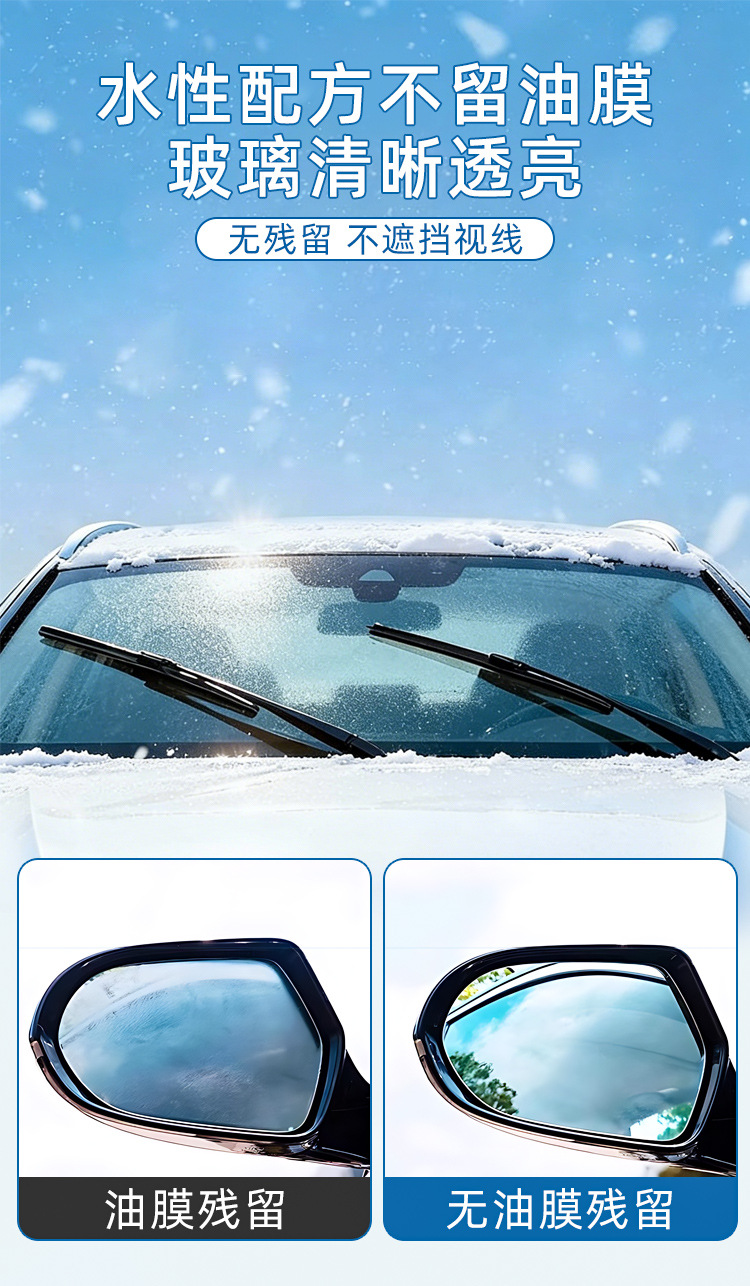 Winter Car De-Icing Agent Concentrate, Quick De-Icing and Snow Melting Compound Solution for Car Glass in Winter