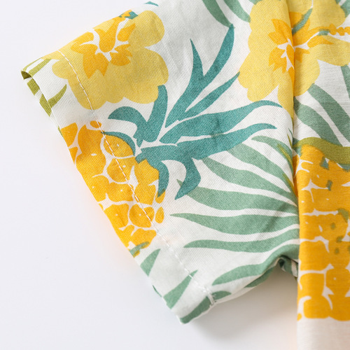 Summer boys' Hawaiian short-sleeved shirts, soft and comfortable shirts wholesale, casual short-sleeved shirts for small and medium-sized children