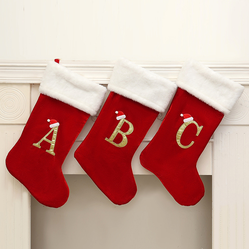New Cross Border Christmas Letter Christmas Stocking Large Red Christmas Tree Pendant Letter Stocking Decorative Small Chandelier New Cross Border Christmas Letter Christmas Stocking Large Red Christmas Tree Pendant Letter Stocking Decorative Small Chandelier