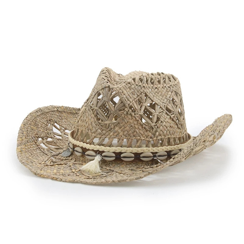 summer ethnic denim woven hat