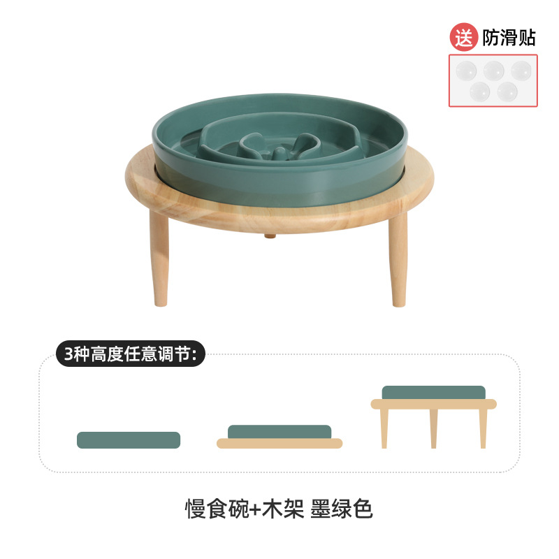 Pet Bowl Slow Food Bowl tazón para perros tazón de agua de cerámica protección del cuello de cerámica comer comida para perros tazón de comida para perros suministros para mascotas