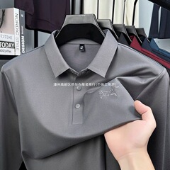 鸟家刺绣款...时尚2025商务男士POLO长袖底户外休闲长袖时尚大气