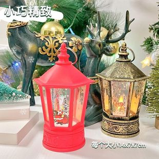 Christmas Satchel Six-Sided Wind Lantern Kidsren's Luminous Toys Holiday Decorations Ornaments Christmas Gifts for Kidsren