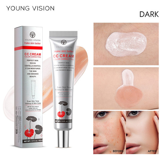 YOUNG VISION Centella asiais CC Cream Concealer Yin Shaped Pore Moisturizing Makeup Front Base Isolation Cream Natural