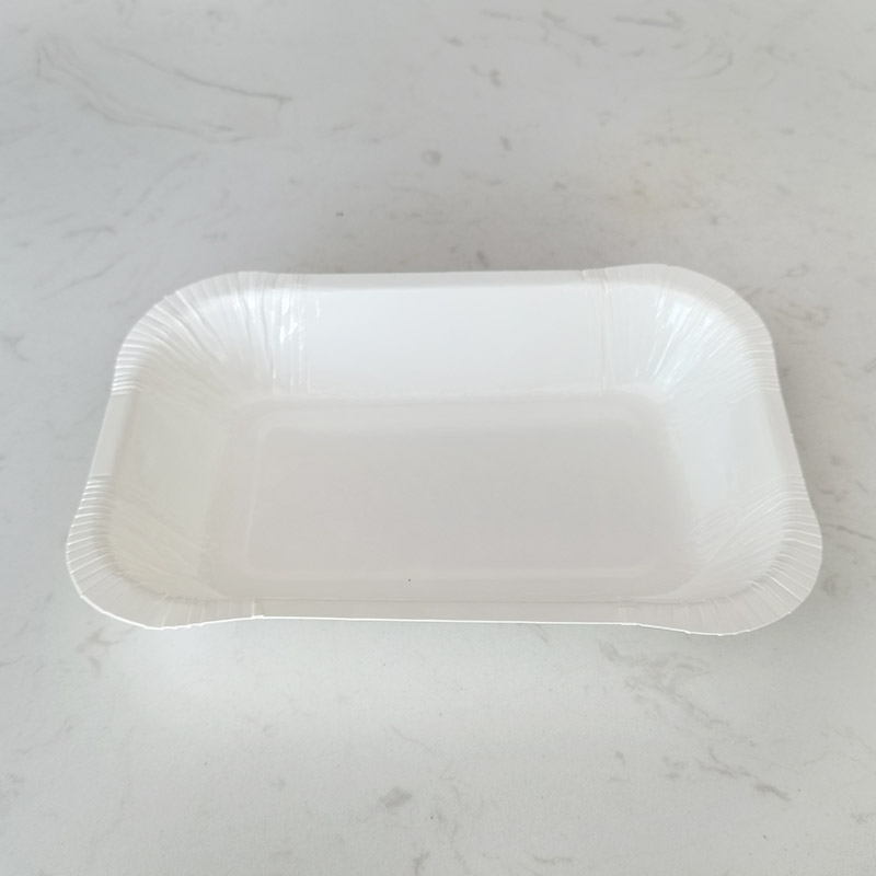 Pan vasco resistente a altas temperaturas abdominal tostada bandeja de papel calentado bandeja de cartón tostada empaque horneado mientras caliente colección de lo mismo