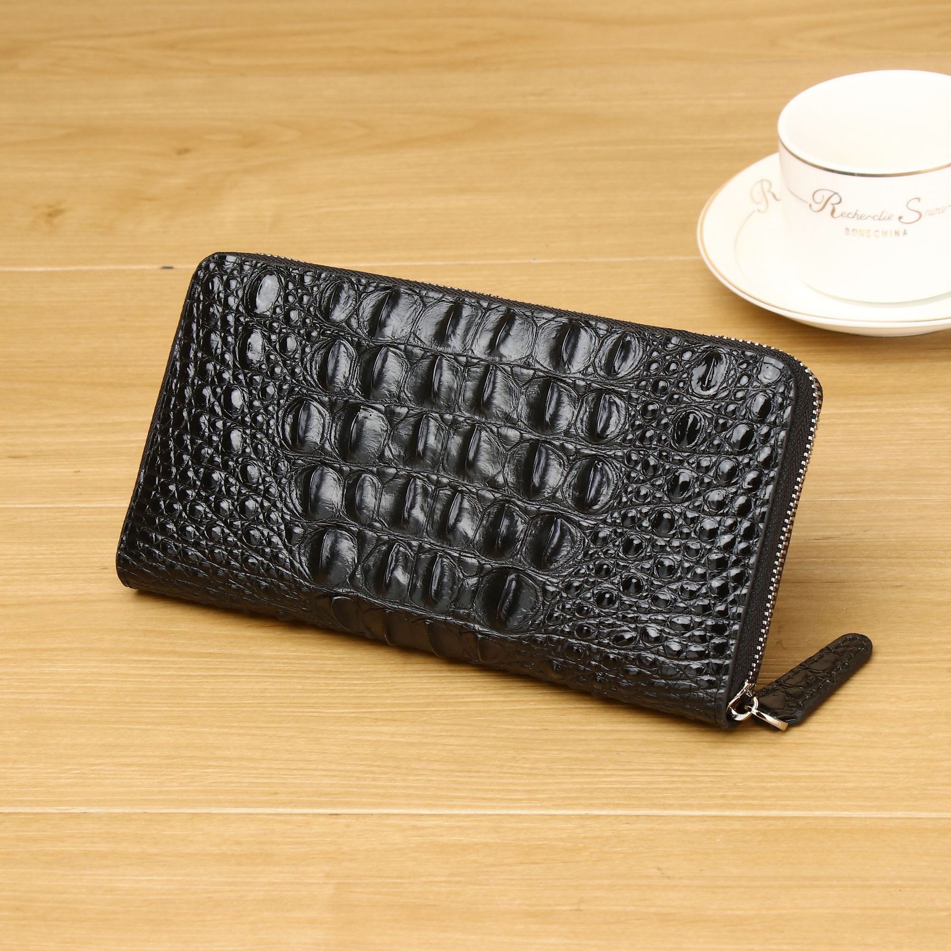Túi clutch nam họa tiết cá sấu cao cấp, sức chứa lớn, nhiều ngăn thẻ, đựng điện thoại chi tiết 1