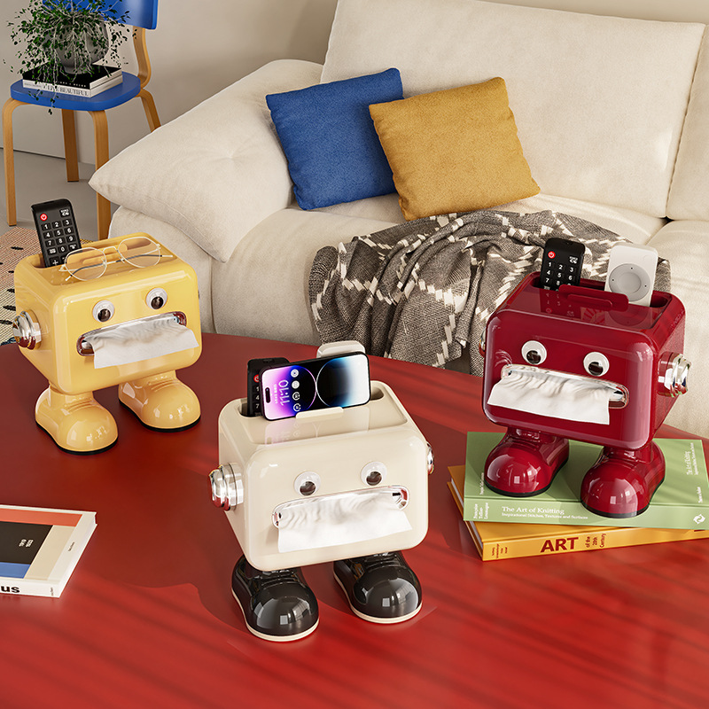 桌面纸巾盒创意家用多功能支架客厅餐厅收纳盒餐巾纸翻盖抽纸盒