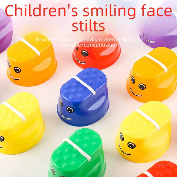 Treading Stilts, Traditional Smiley Face, Stilts, Sensory Training Equipment, Balance Team Building, Outdoor Activity Training Equipment, Stilts