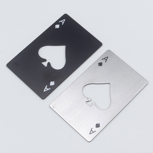 Poker beer bottle opener stainless steel bottle opener credit card soda pump spades a wine opener bottle opener