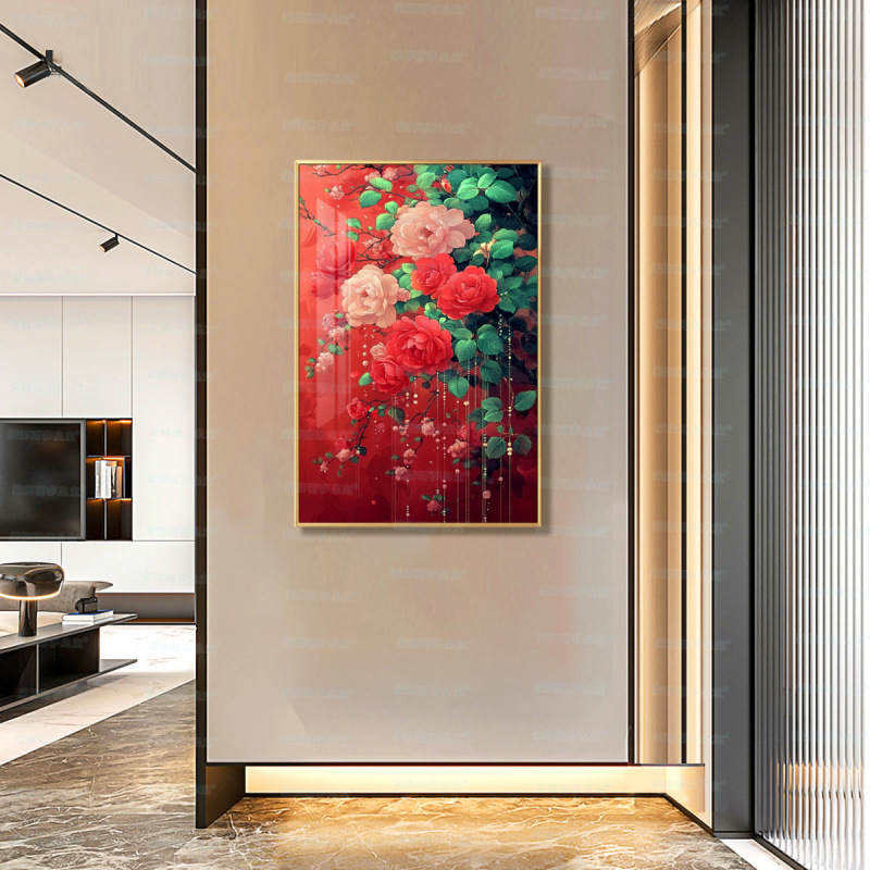 Mona Lisa real bordado cruzado flor floral auspicioso bordado cruzado a mano sala de estar decoración del hogar image 3