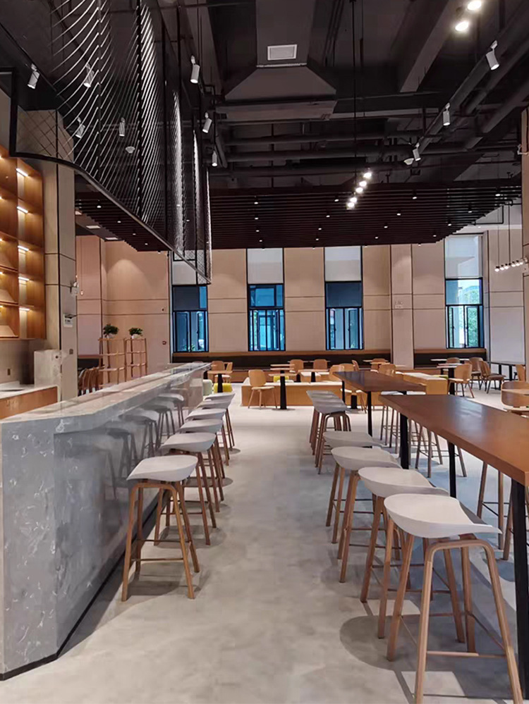 吧椅展会汽车4s华为手机店吧台椅茶水间实木高脚凳收银前台酒mω