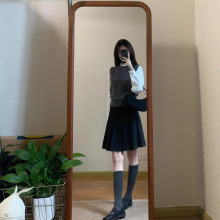 2025新款秋装法式风设计感高级百搭衬衫马甲百褶半身裙时尚套装女