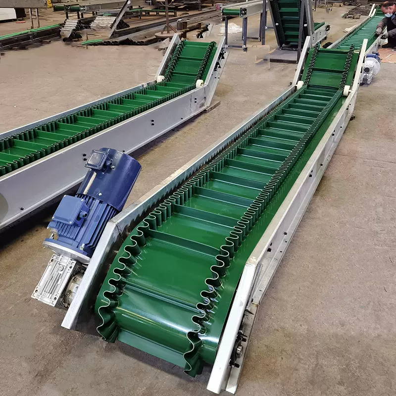 厂家PVC输送带输送机 造粒机流水线传送带 挡边皮带提升机