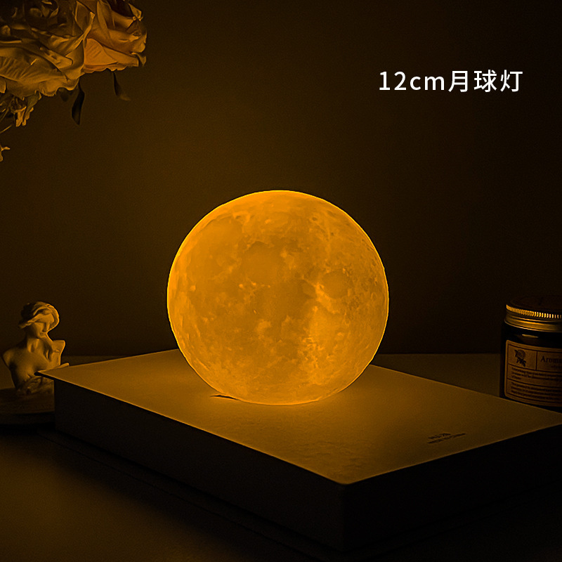 中秋节创意手绘diy月球灯led小夜灯卧室床头灯涂鸦星球灯桌面摆件|undefined