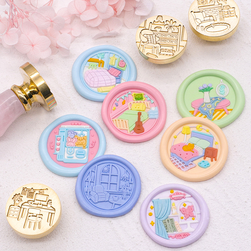 Original nuevo estilo fuego pintura sello serie interior cabeza regalo embalaje sobre cubierta cuento de hadas habitación casa caliente