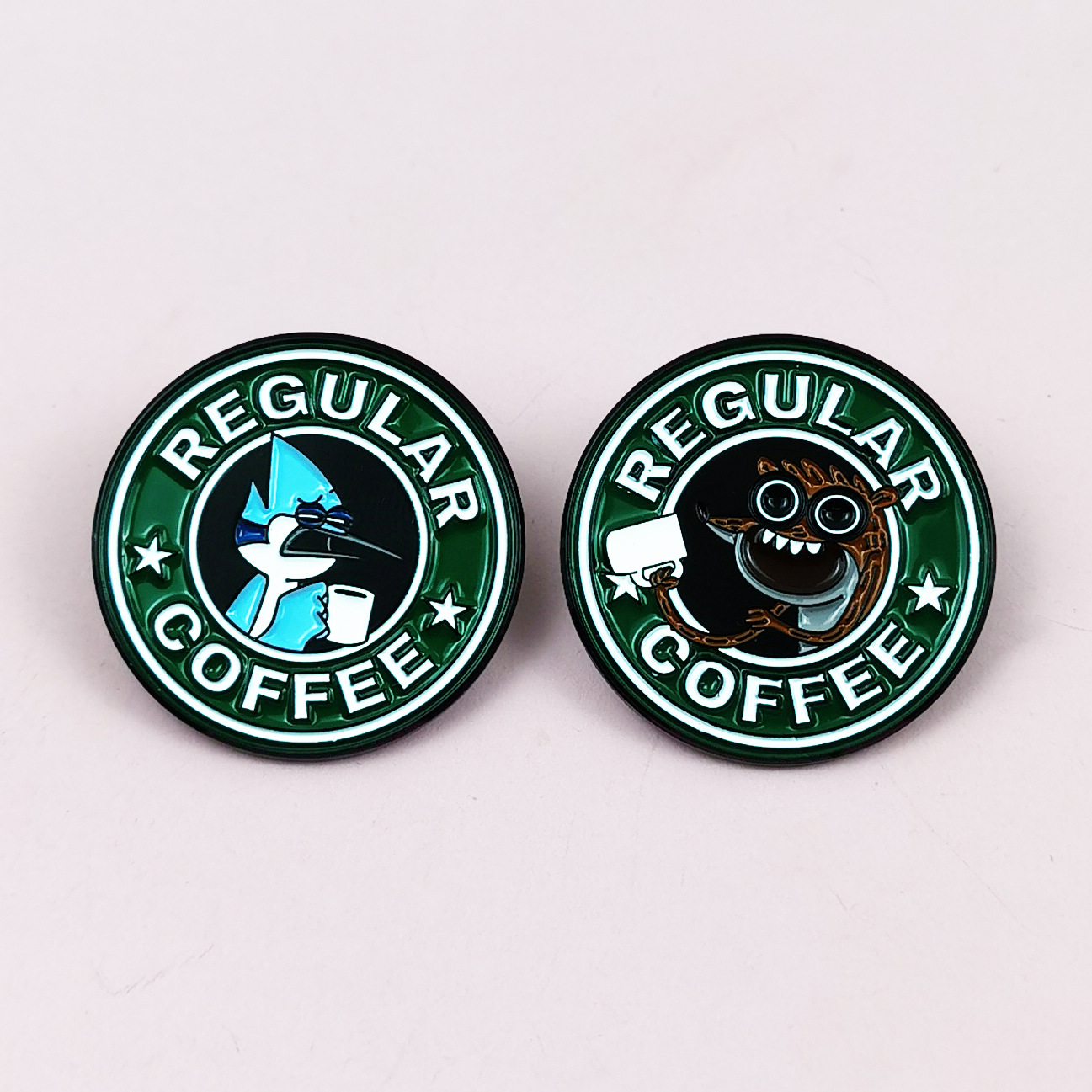 Broche de Café de Monstruo de Aleación de Zinc, Decorativo para Ropa