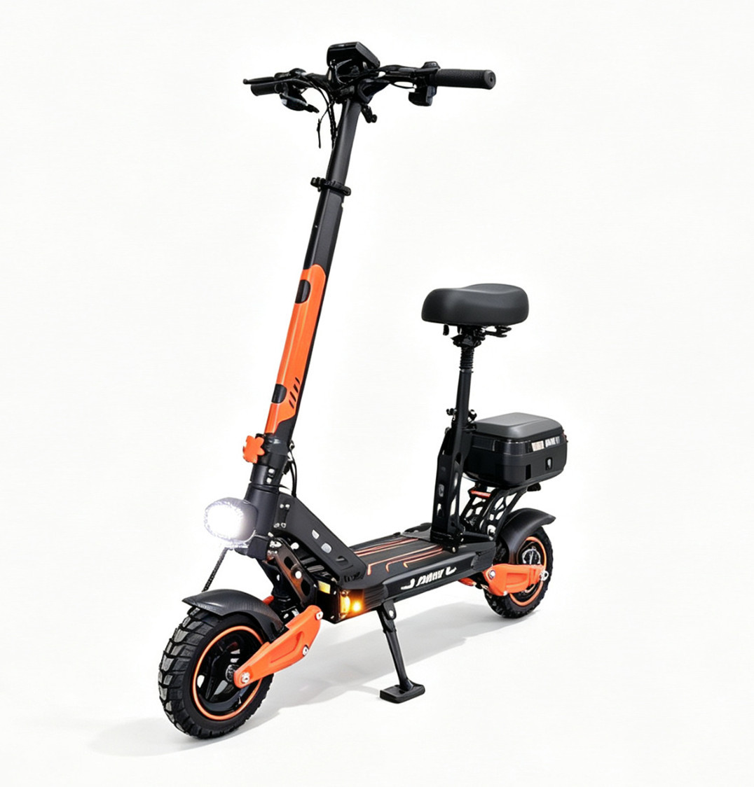 New Electric Scooter Adult Folding Mobility Scooter 11inch Lithium Battery Two-Wheel Scooter with Seat Detachable Cross-Border