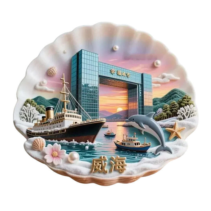 【威海】景点金属立体浮雕冰箱贴旅游纪念品文创礼物伴手礼装饰贴|undefined