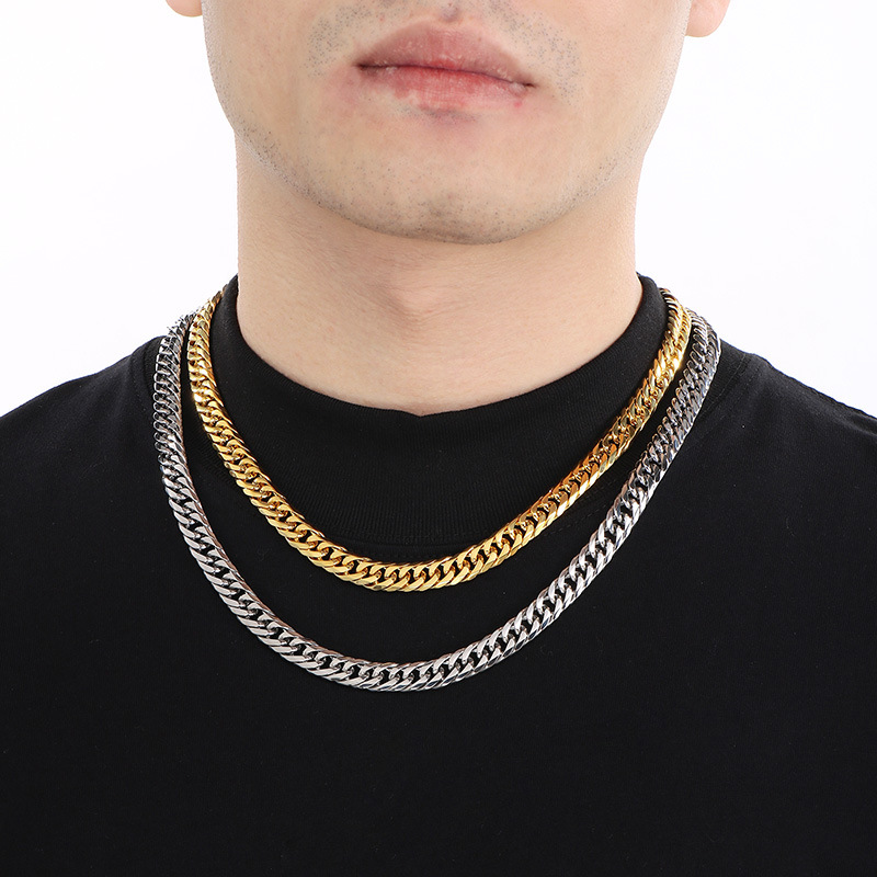 Chain Necklace, Necklace Classification Streetwear Geometric Titanium Steel Plating Unisex Chain Necklace Necklace Men Necklace Sets