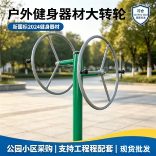 新国标大转轮户外健身器材地埋式健身路径社区双位大转轮