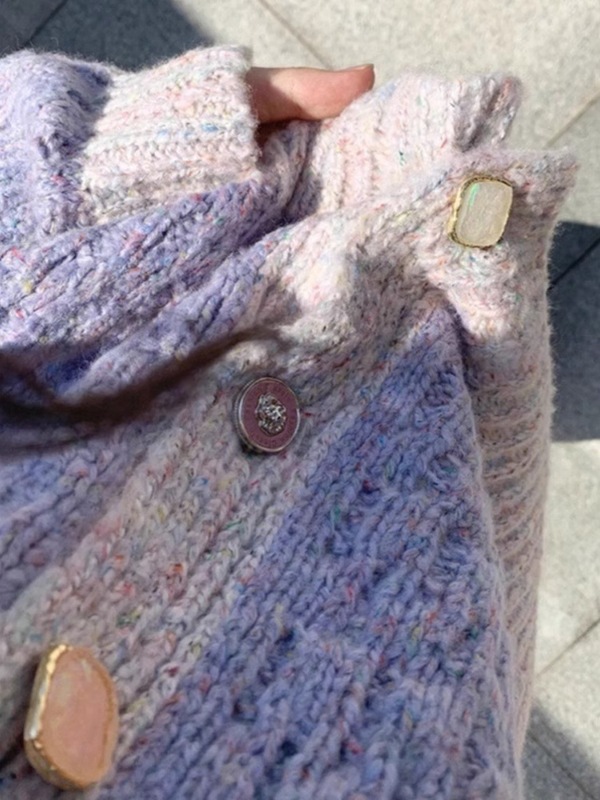 新款v领短款毛衣小外套女秋冬小香风奶fufu宽松软糯针织开衫上衣|undefined