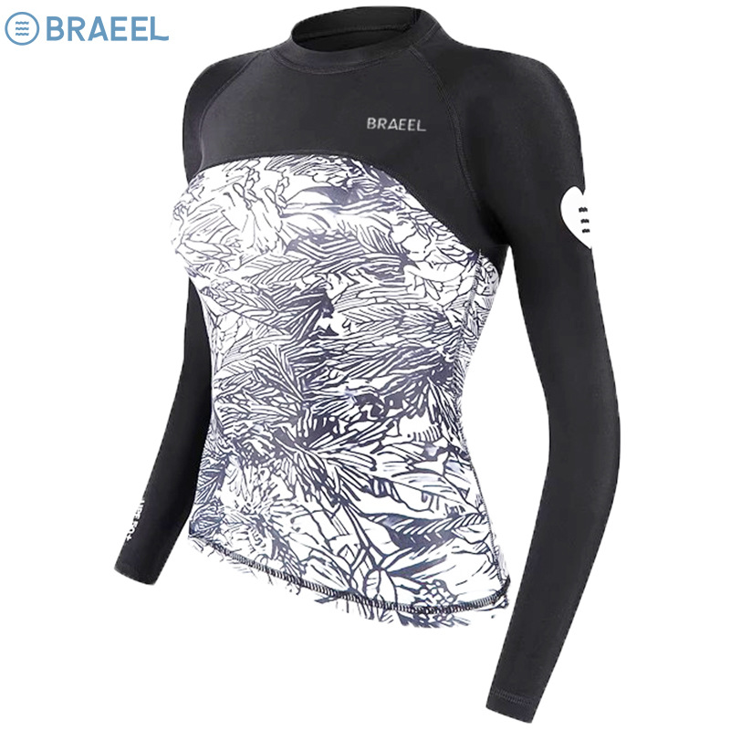 South Korea diving suit women's sun protection three-piece long-sleeved two-piece swimsuit women's slim-fit quick-drying couple surfing jellyfish suit