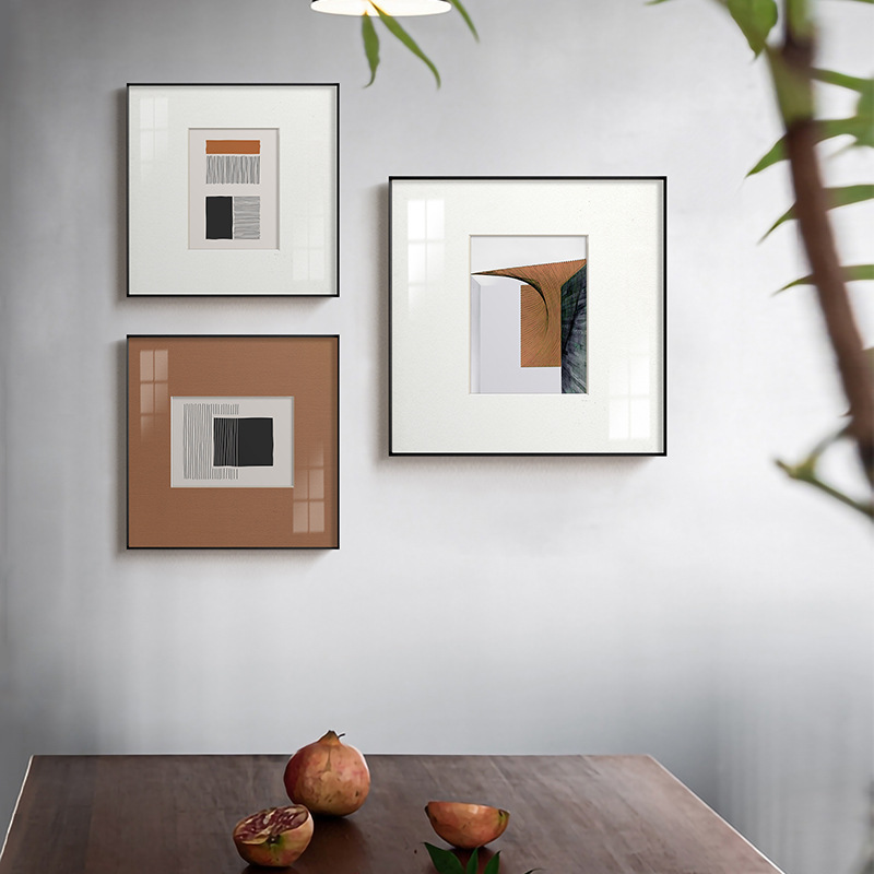 Modern Simple Abstract Painting Living Room Study Restaurant Oil Painting Decorative Painting Nordic Art Orange Mural Dining Room