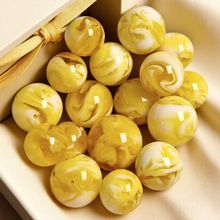 批发波罗的海蜜蜡散珠圆珠二代新蜜鸡油黄diy配饰有荧光浮盐水