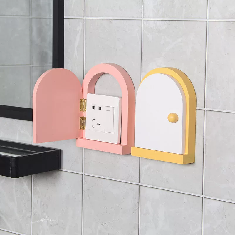 Switch key, home decorations on wall, cute protective case from natural wood