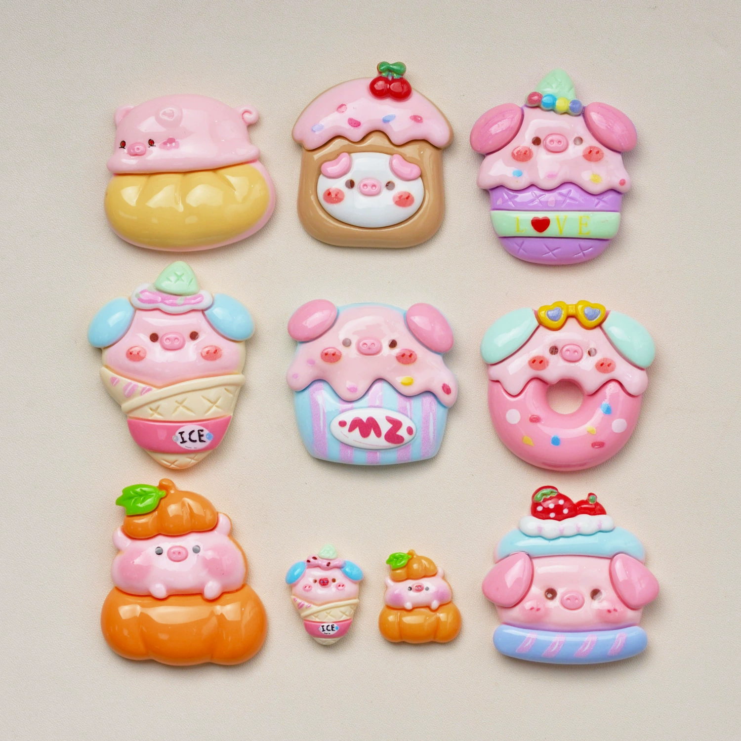 Cartoon cream accessories, hairgrip, accessory, pendant