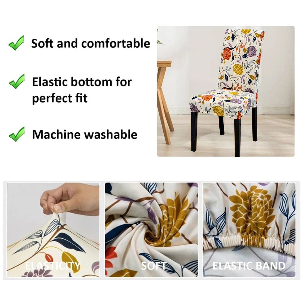 Funda de silla elástica con estampado de seda de leche transfronteriza de Amazon Exportación de Ebay Funda de silla universal todo incluido de gran venta en Europa y América