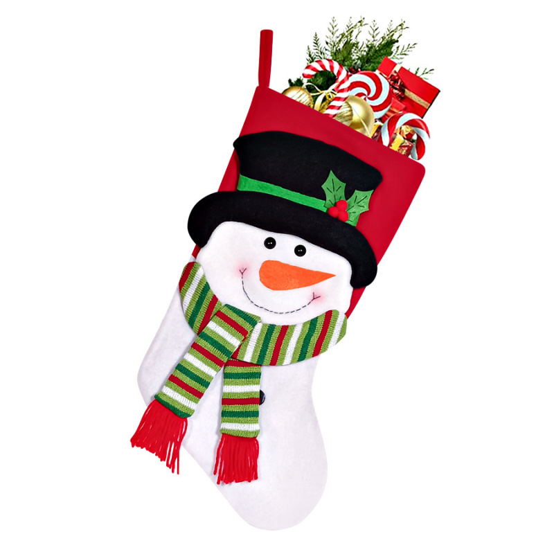 国境を越えた新製品クリスマス靴下装飾靴下サンタクロース雪だるまヘラジカクリスマスツリーペンダントスナックキャンディープレゼント袋|undefined