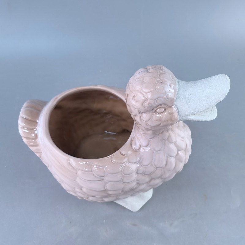 Patos transfronterizos nido de pájaros animales suculentos plantas maceta efectos creativos dibujos animados tiendas pastorales decoración decorativa para el hogar