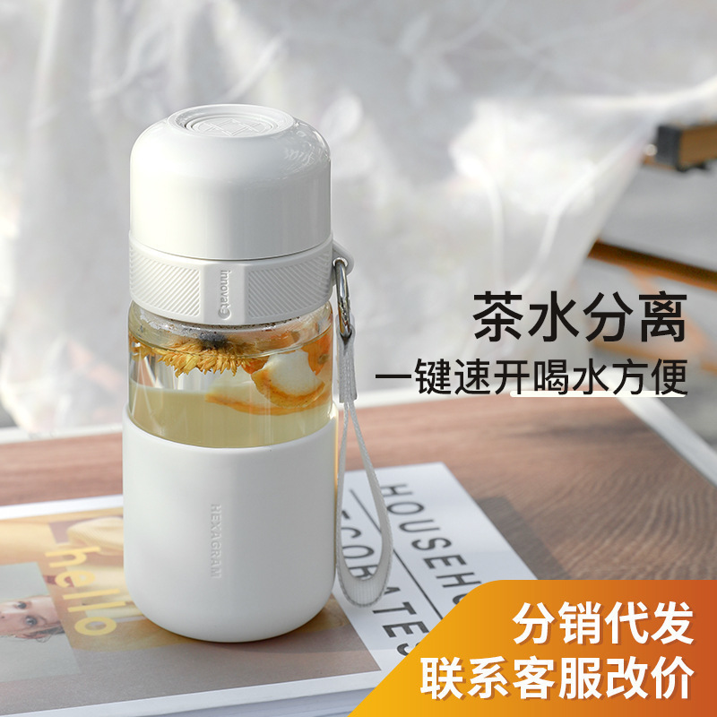 High-Temperature Resistant, Stylish Tea Cup for Women, Flower Tea Cup, Tea-Water Separation Cup, High Borosilicate Ins-Style Glass Water Cup High-Temperature Resistant, Stylish Tea Cup for Women, Flower Tea Cup, Tea-Water Separation Cup, High Borosilicate Ins-Style Glass Water Cup