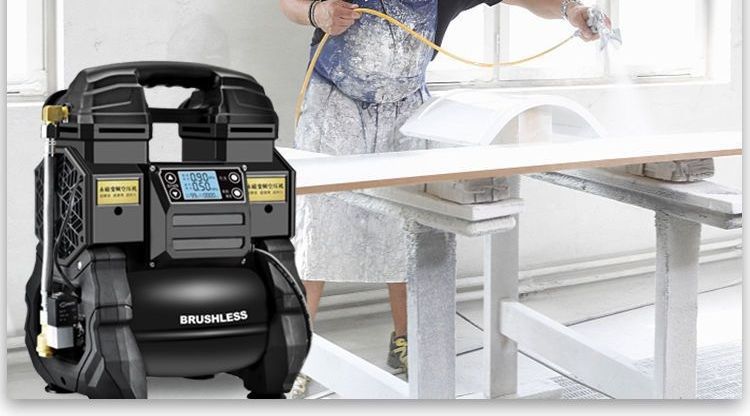 Brushless variable frequency air compressor 220v small oil-free silent air pump woodworking painting high-pressure air compressor