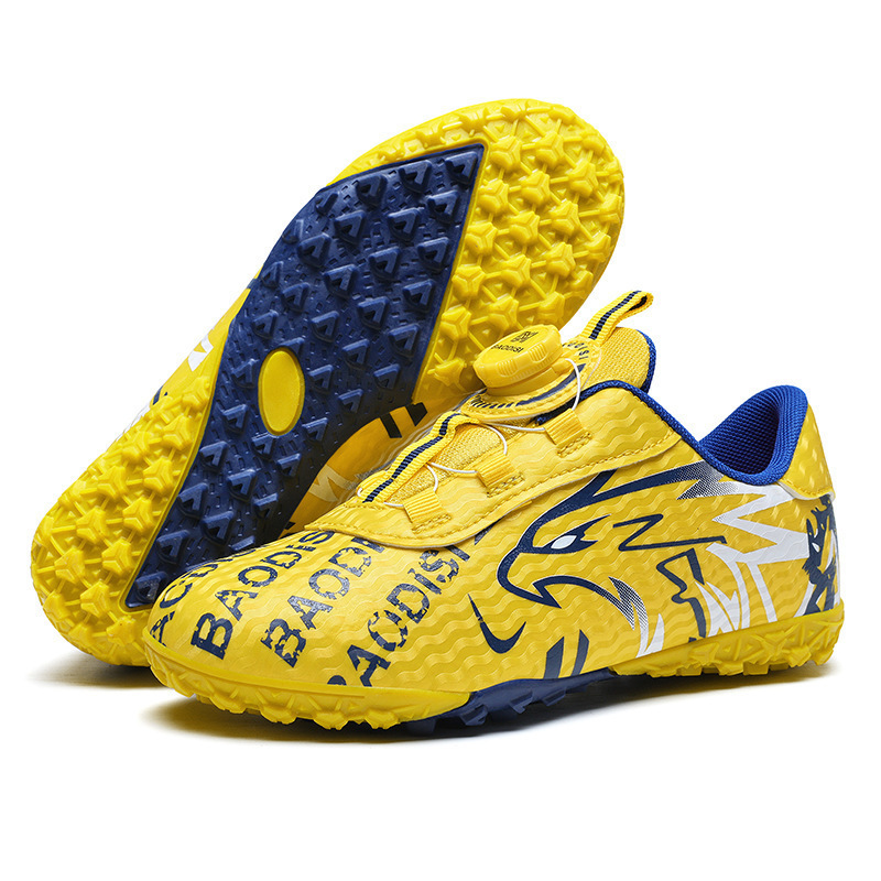 Zapatos de Fútbol Infantiles con Cierre Giratorio de Gamuza y TPR Transpirables para Entrenamiento