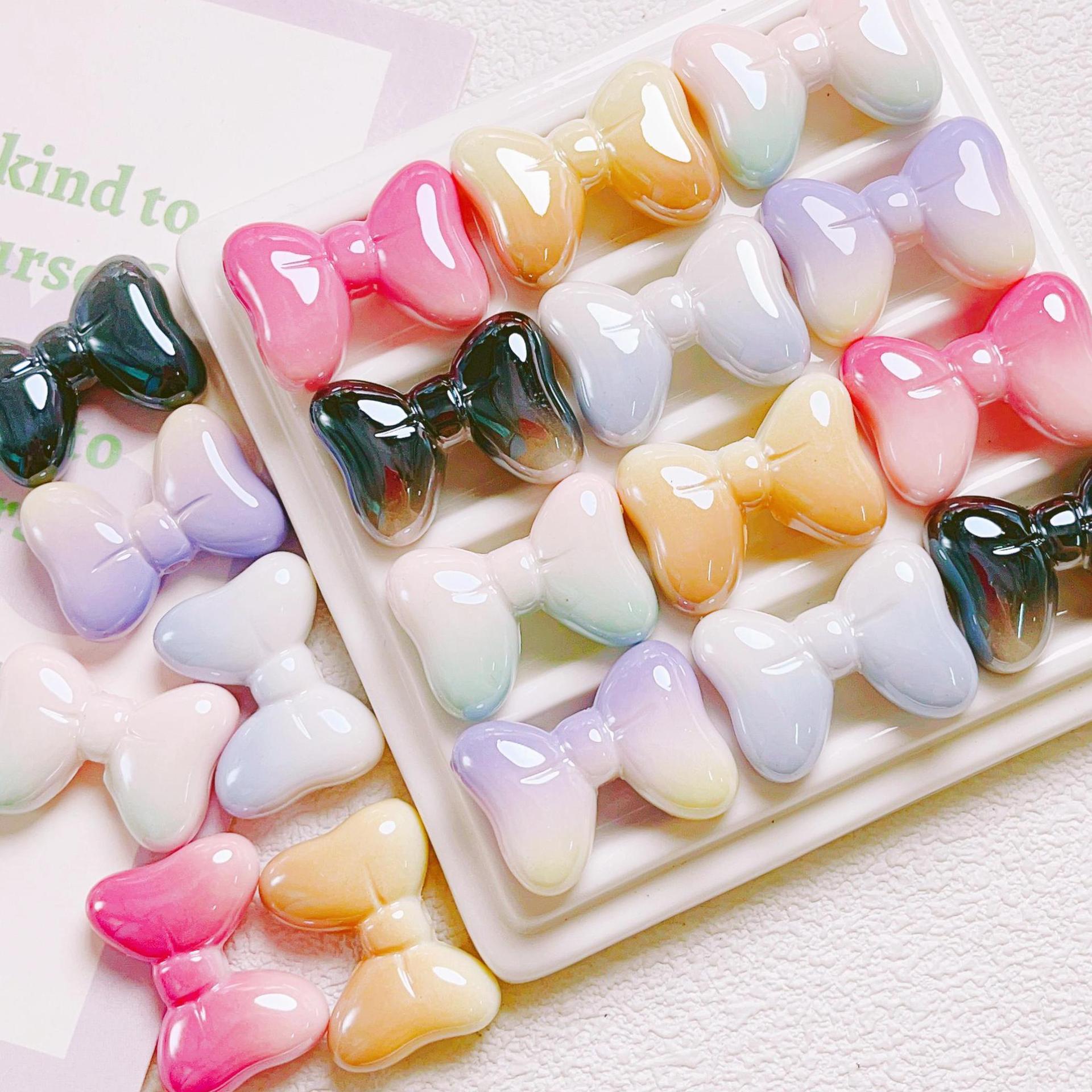30g Weight Beads Jewelry Making Type 10 PCS/Package Less Than 1mm Arylic Bow Knot Polished DIY Jewelry Accessories Beads