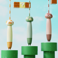 兒童卡通造型跳繩柔軟竹節設計不纏繞不打結小學生初學者可調節繩